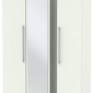 Sherwood Porcelain 3 Door Tall Triple Wardrobe - 1 Mirror