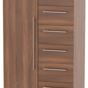 Sherwood Walnut Effect 1 Door Midi Wardrobe