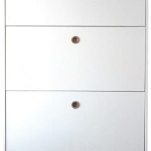 Softline White 3 Drawer Door Shoe Cabinet