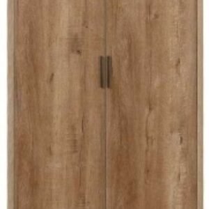 Stockwell Rustic Oak Effect 2 Door Wardrobe - 1 Drawer