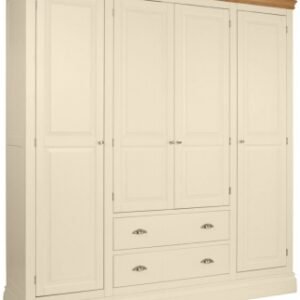 Versailles Ivory Painted 4 Door Wardrobe