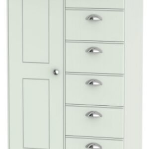 Victoria Grey 1 Door Midi Wardrobe