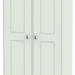 Victoria Grey 2 Door Plain Wardrobe