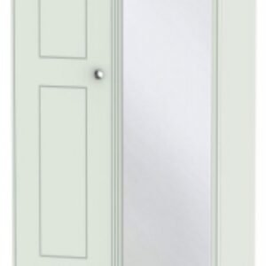 Victoria Grey 2 Door Tall Combi Wardrobe - 1 Mirror