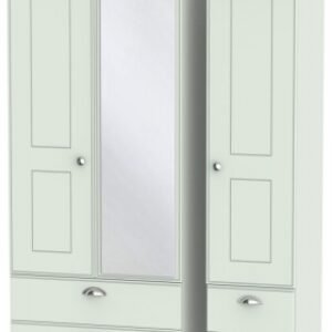 Victoria Grey 3 Door Combi Wardrobe - 1 Mirror