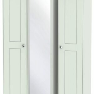 Victoria Grey 3 Door Triple Wardrobe - 1 Mirror