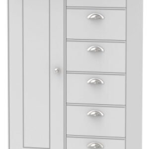 Victoria Grey and Riviera Oak 1 Door Childern Wardrobe