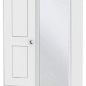 Victoria White 2 Door Combi Wardrobe - 1 Mirror