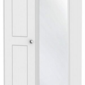 Victoria White 2 Door Tall Wardrobe - 1 Mirror