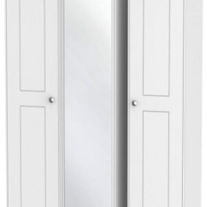 Victoria White 3 Door Triple Wardrobe - 1 Mirror