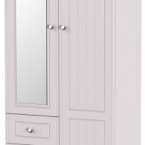 Vienna Cashmere 2 Door Combi Wardrobe - 1 Mirror RHF 3 Drawers