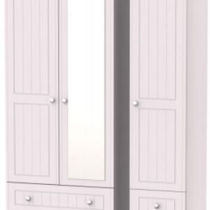 Vienna Cashmere 3 Door Tall Combi Wardrobe - 1 Mirror