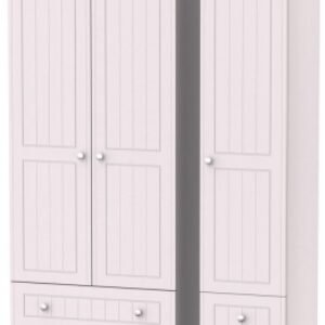 Vienna Cashmere 3 Door Tall Triple Wardrobe - 4 Drawers