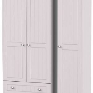 Vienna Cashmere 3 Door Tall Triple Wardrobe - LHF 2 Drawers