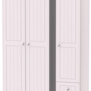 Vienna Cashmere 3 Door Tall Triple Wardrobe - RHF 2 Drawers