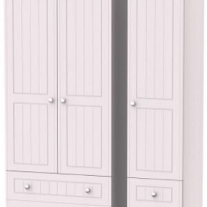 Vienna Cashmere 3 Door Triple Wardrobe - 4 Drawers