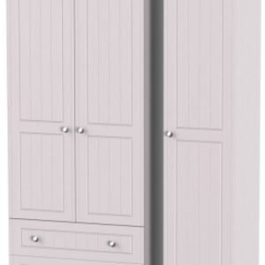 Vienna Cashmere 3 Door Triple Wardrobe - LHF 2 Drawers