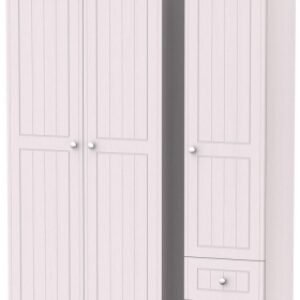 Vienna Cashmere 3 Door Triple Wardrobe - RHF 2 Drawers