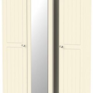 Vienna Cream 3 Door Triple Wardrobe - 1 Mirror