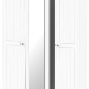 Vienna Porcelain 3 Door Triple Wardrobe - 1 Mirror