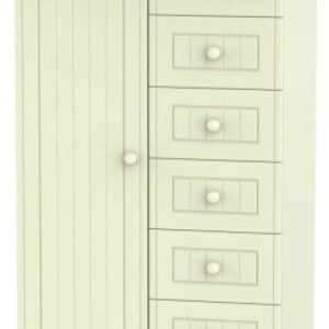 Warwick Cream 1 Door Midi Wardrobe