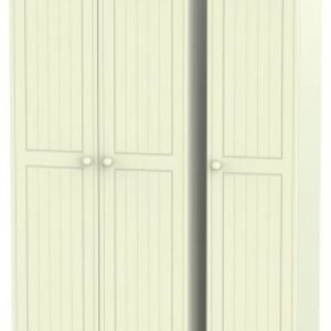 Warwick Cream 3 Door Tall Triple Wardrobe