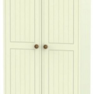 Warwick Cream and Oak 2 Door 2 Drawer Tall Wardrobe