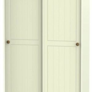 Warwick Cream and Oak 2 Door Sliding Wardrobe