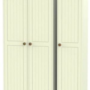 Warwick Cream and Oak 3 Door Tall Triple Wardrobe