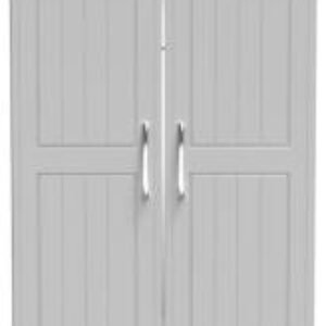 Whitney Oak Effect and Grey 2 Door 2 Drawer Double Wardrobe