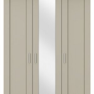 Wiemann Cambridge 150cm Grey 3 Door Mirror Wardrobe