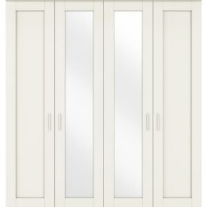 Wiemann Cambridge 200cm White 4 Door Mirror Wardrobe