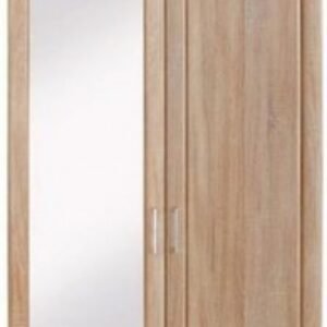 Wiemann Luxor 3+4 100cm Rustic Oak 2 Door Mirror Wardrobe - LH