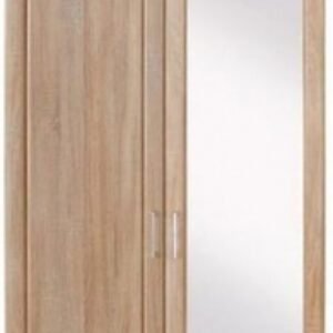 Wiemann Luxor 3+4 100cm Rustic Oak 2 Door Mirror Wardrobe - RH