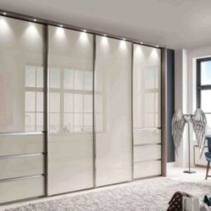 Wiemann Malibu Champagne Glass Front Sliding Wardrobe - Variation Available