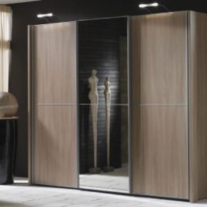 Wiemann Miami 280cm Dark Rustic Oak 3 Door Sliding Wardrobe