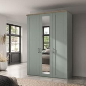 Wiemann Suffolk 150cm Sage Green 3 Door Mirror Wardrobe