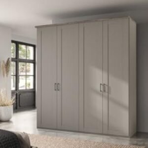 Wiemann Suffolk 200cm Pebble Grey 4 Door Wardrobe