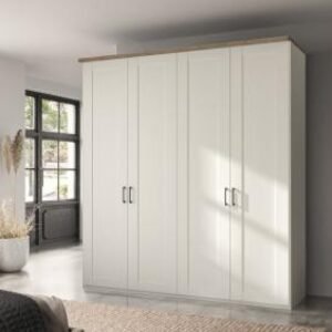 Wiemann Suffolk 200cm White 4 Door Wardrobe