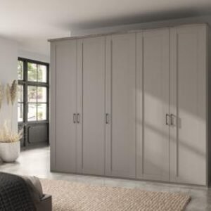 Wiemann Suffolk 250cm Pebble Grey 5 Door Wardrobe