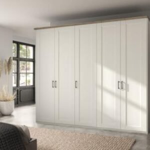 Wiemann Suffolk 250cm White 5 Door Wardrobe