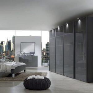 Wiemann Westside 2 Sliding Wardrobe in Havana Glass Front - Variation Available