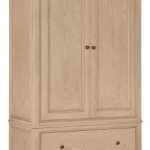 Willis and Gambier Toulon Oak 2 Door 1 Drawer Double Wardrobe