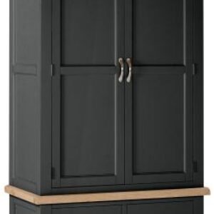 Wilmont Black Painted 2 Door 2 Drawer Double Wardrobe