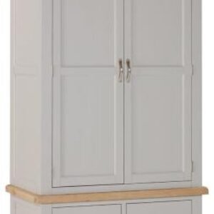 Wilmont Grey Painted 2 Door 2 Drawer Double Wardrobe