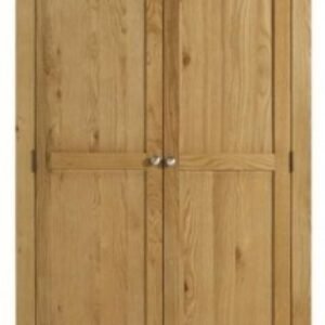 Woburn Rustic Oak Plain 2 Door Wardrobe