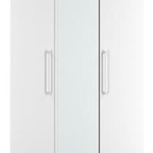 Worcester White 3 Door Tall Triple Wardrobe - 1 Mirror