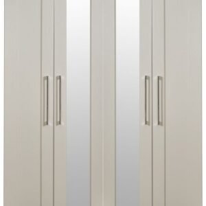 York Cashmere 4 Door Tall Mirror Wardrobe