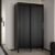 Adel I Wooden Wardrobe With 2 Sliding Doors 120cm In Black