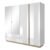 Alaro High Gloss Mirrored Wardrobe With 4 Doors In White